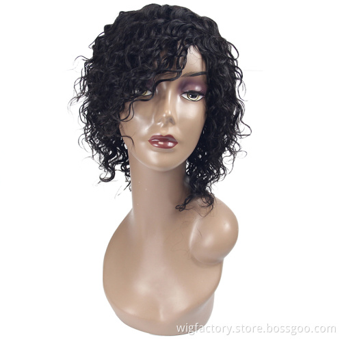 buy bulking machine made human hair wigs,cheap brazilian virgin hair wig machine, short curly wig for black women